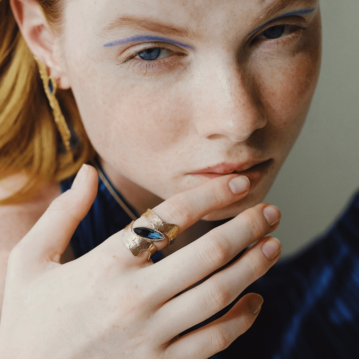 Blue Aura Ring - The Nancy Smillie Shop - Art, Jewellery & Designer Gifts Glasgow