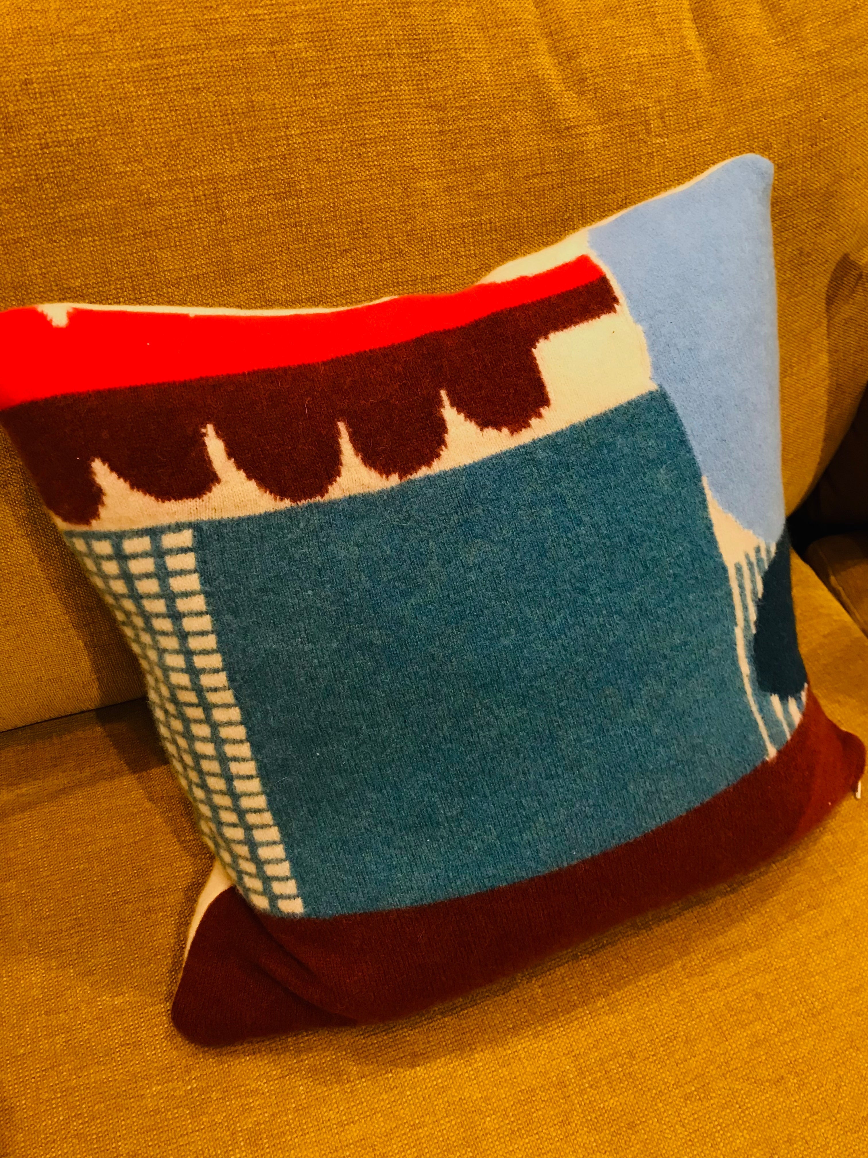 Blue Koyo Cushion - The Nancy Smillie Shop - Art, Jewellery & Designer Gifts Glasgow