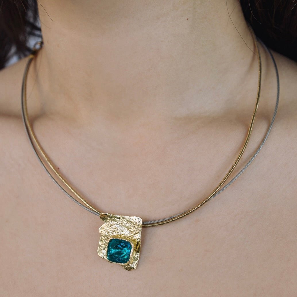 Blue Resin Necklace - The Nancy Smillie Shop - Art, Jewellery & Designer Gifts Glasgow