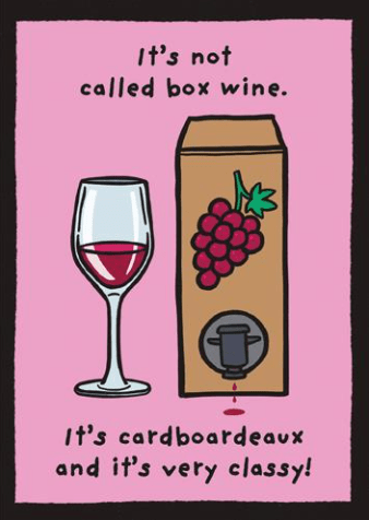 Box Wine Card - The Nancy Smillie Shop - Art, Jewellery & Designer Gifts Glasgow