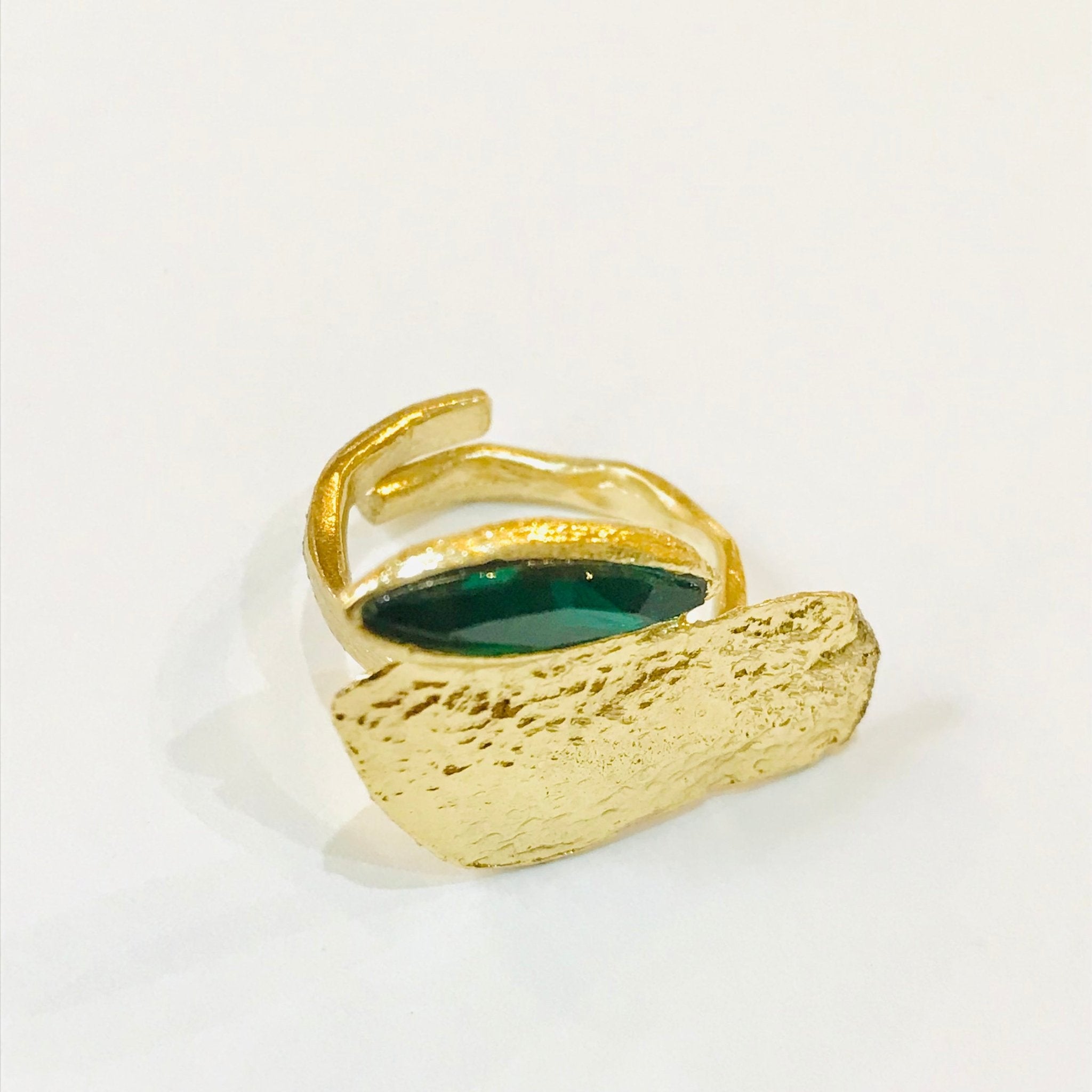 Bronze and Emerald Ring - The Nancy Smillie Shop - Art, Jewellery & Designer Gifts Glasgow