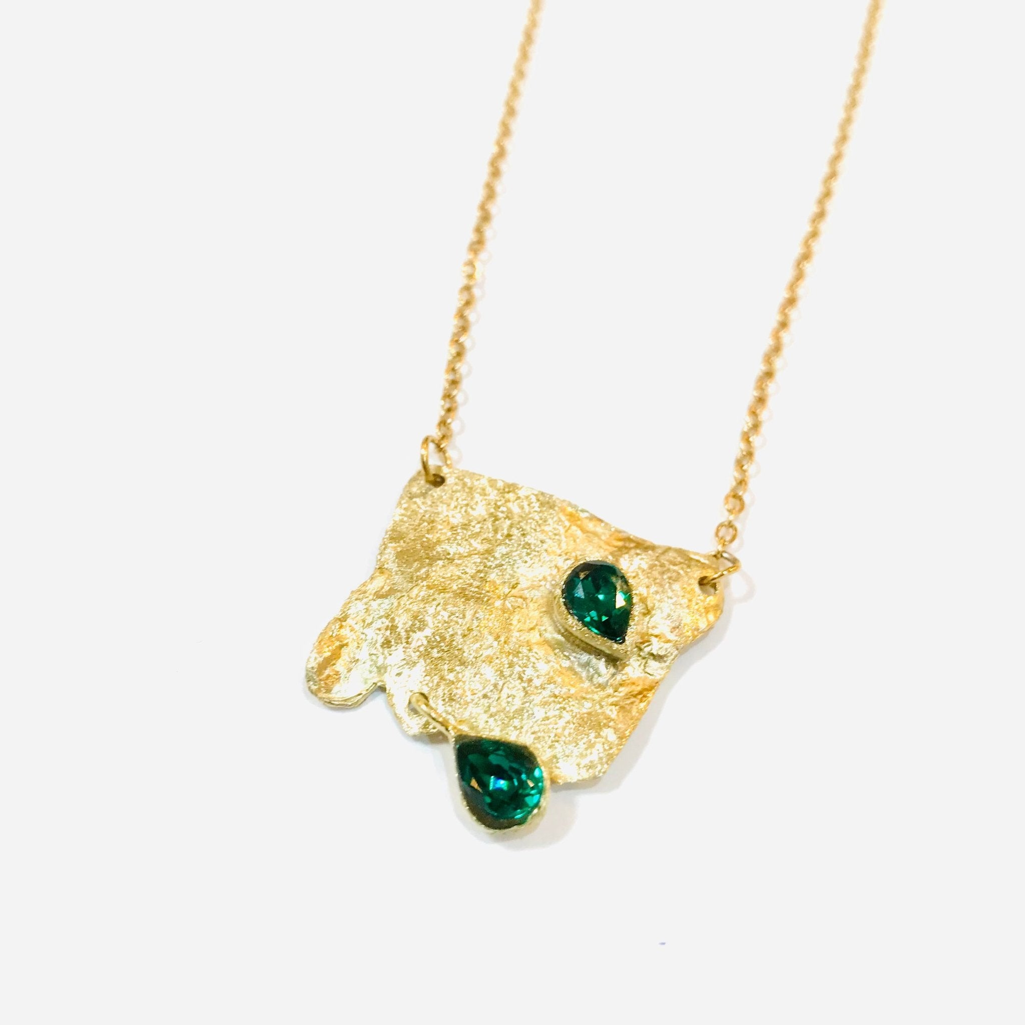 Bronze & Emerald Necklace - The Nancy Smillie Shop - Art, Jewellery & Designer Gifts Glasgow