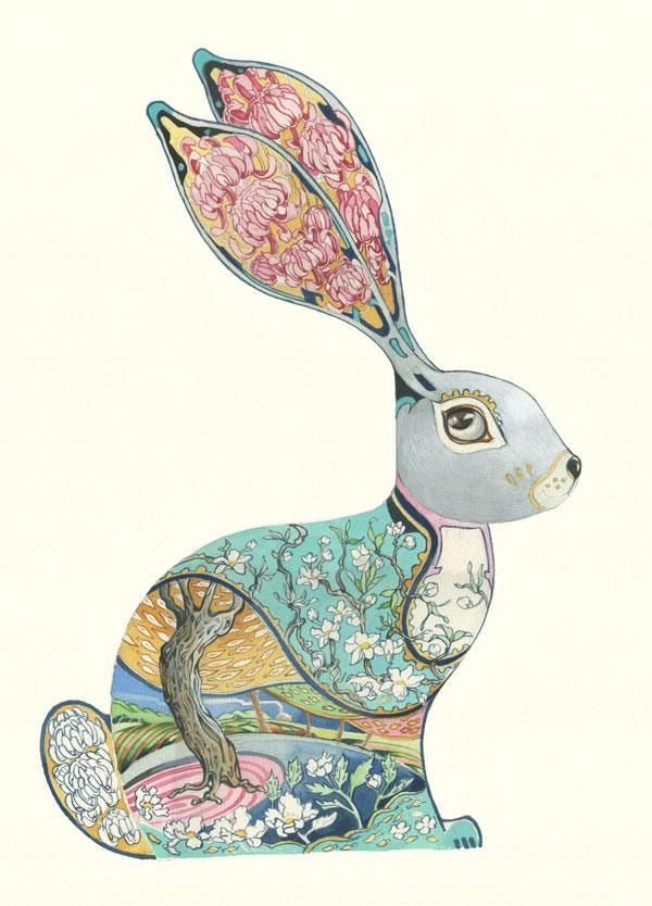 Bunny Card - The Nancy Smillie Shop - Art, Jewellery & Designer Gifts Glasgow