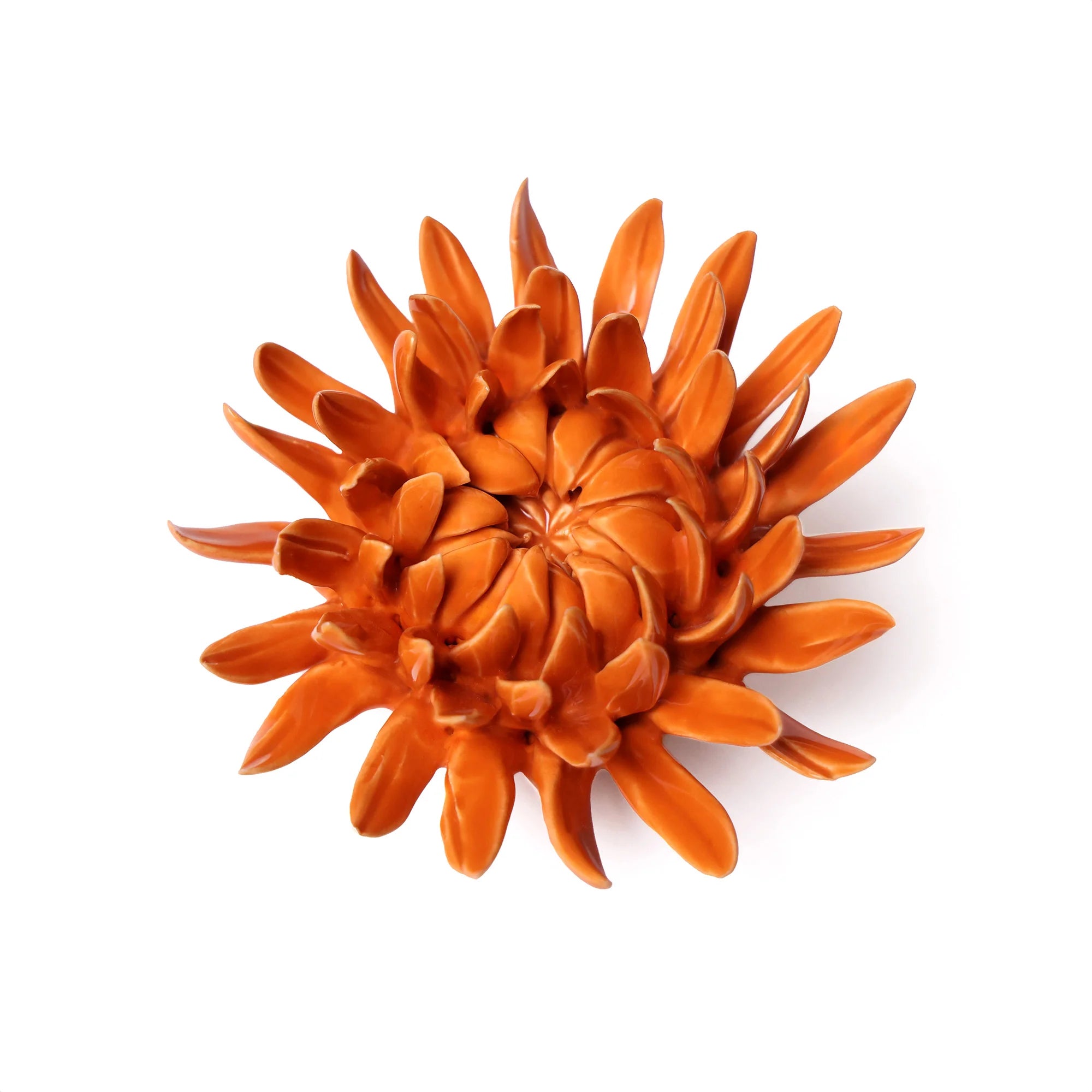 Orange Dahlia Ceramic Wall Art - The Nancy Smillie Shop - Art, Jewellery & Designer Gifts Glasgow