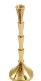 Golden Candle Stick 28cm | The Nancy Smillie Shop - Art, Jewellery & Designer Gifts Glasgow Scotland