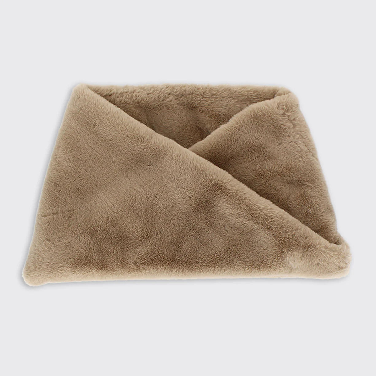 Chunky Faux Fur Snood in Mocha