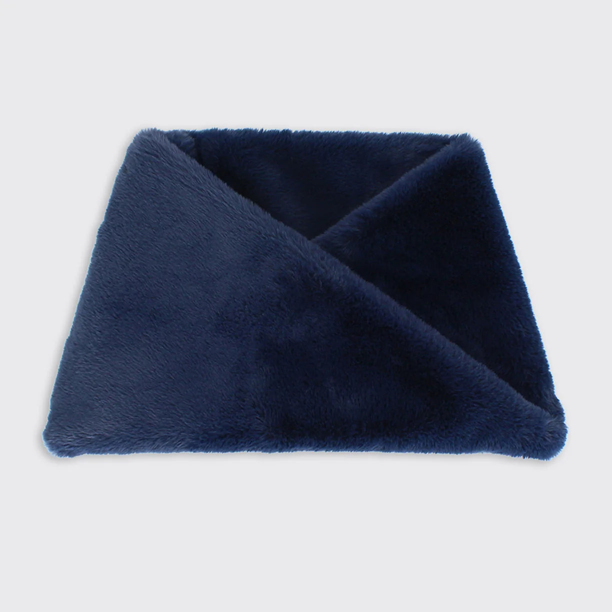 Navy Chunky Faux Fur Snood