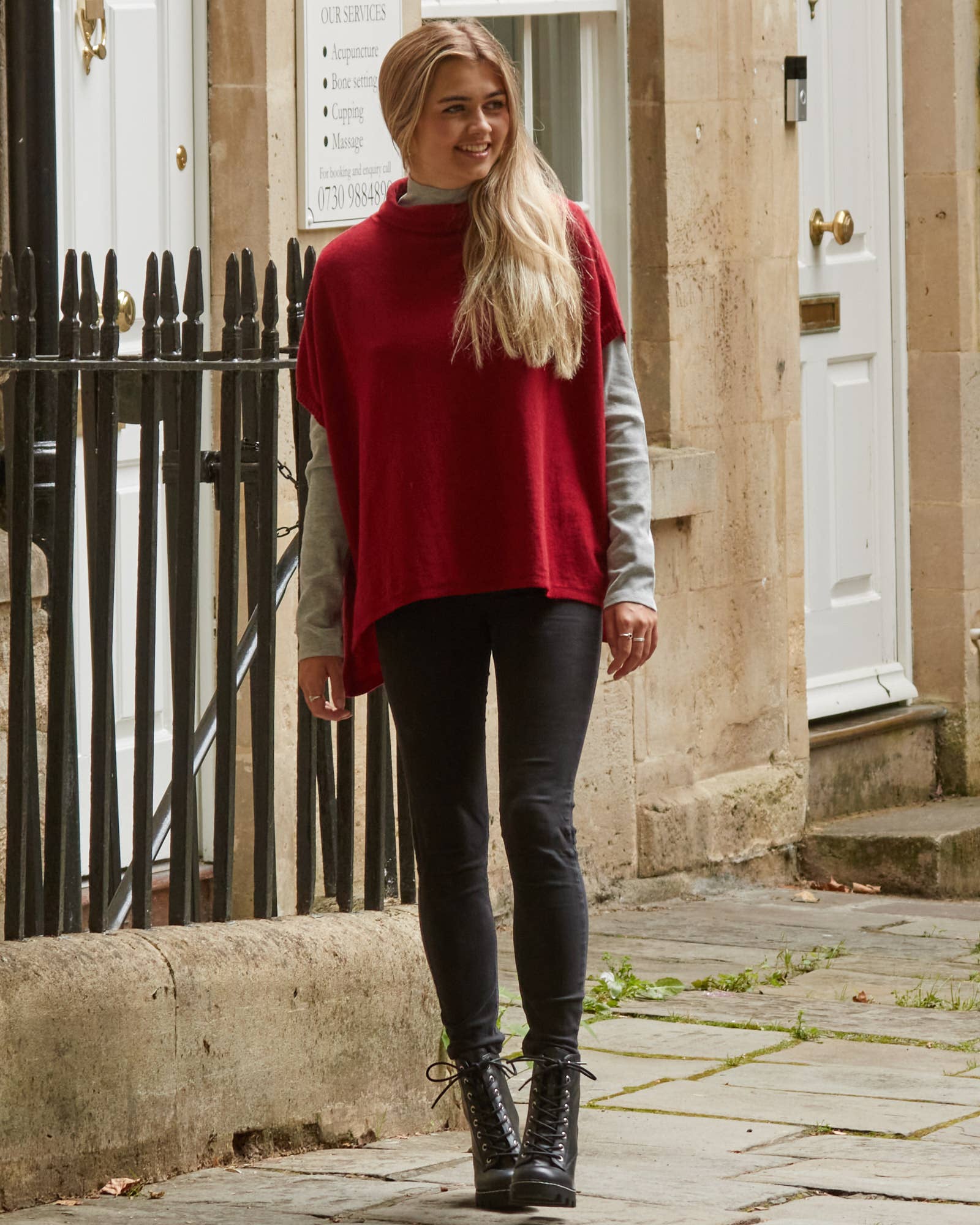Classic Cashmere Blend Tunic: Venetian Red - The Nancy Smillie Shop - Art, Jewellery & Designer Gifts Glasgow