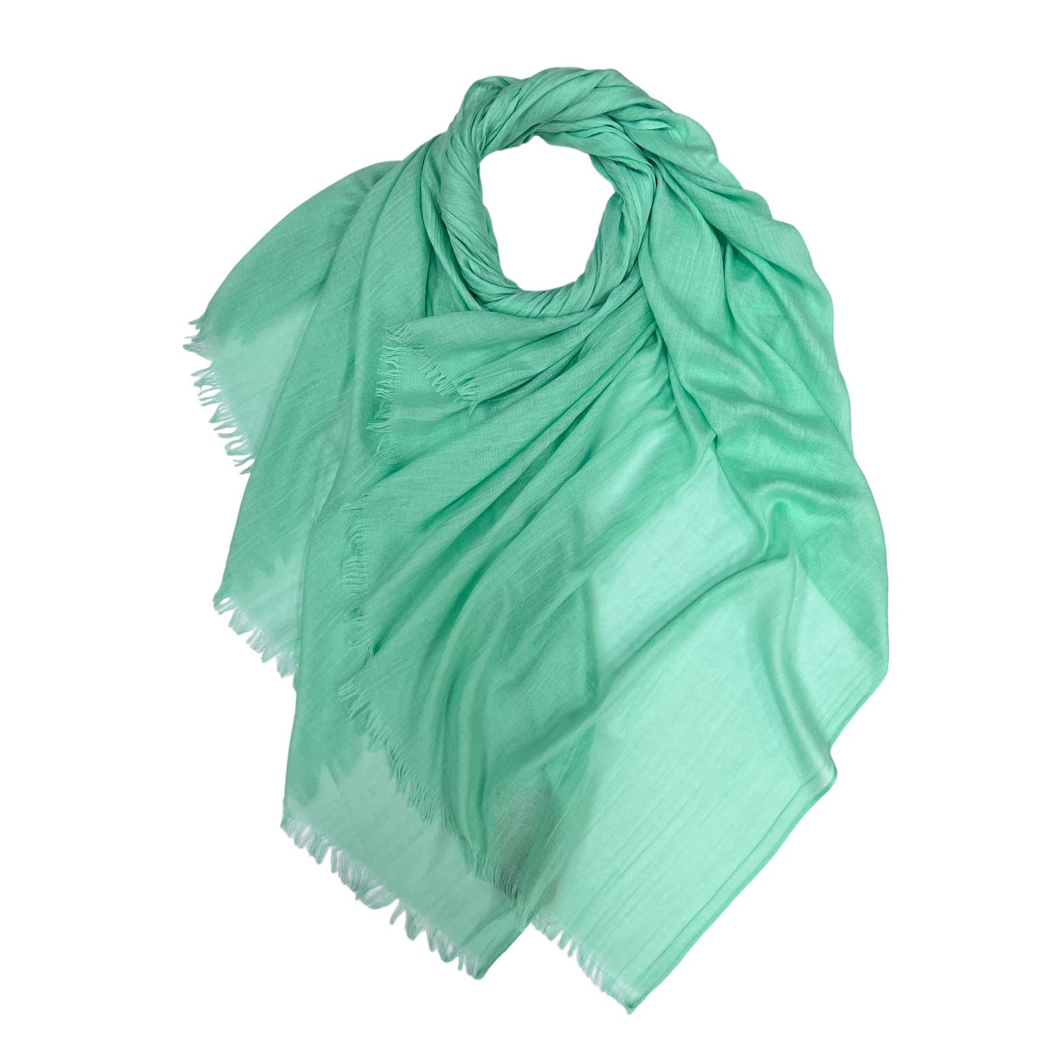 Classic plain cotton blend scarf finished with fringes - The Nancy Smillie Shop - Art, Jewellery & Designer Gifts Glasgow