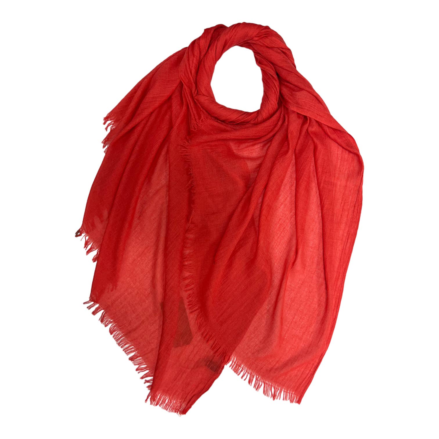 Classic plain cotton blend scarf finished with fringes - The Nancy Smillie Shop - Art, Jewellery & Designer Gifts Glasgow