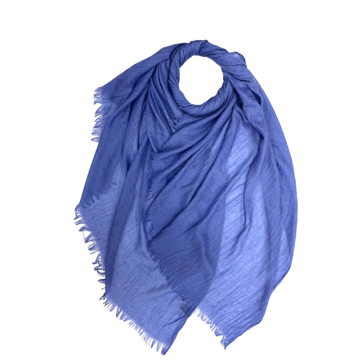 Classic plain cotton blend scarf finished with fringes - The Nancy Smillie Shop - Art, Jewellery & Designer Gifts Glasgow