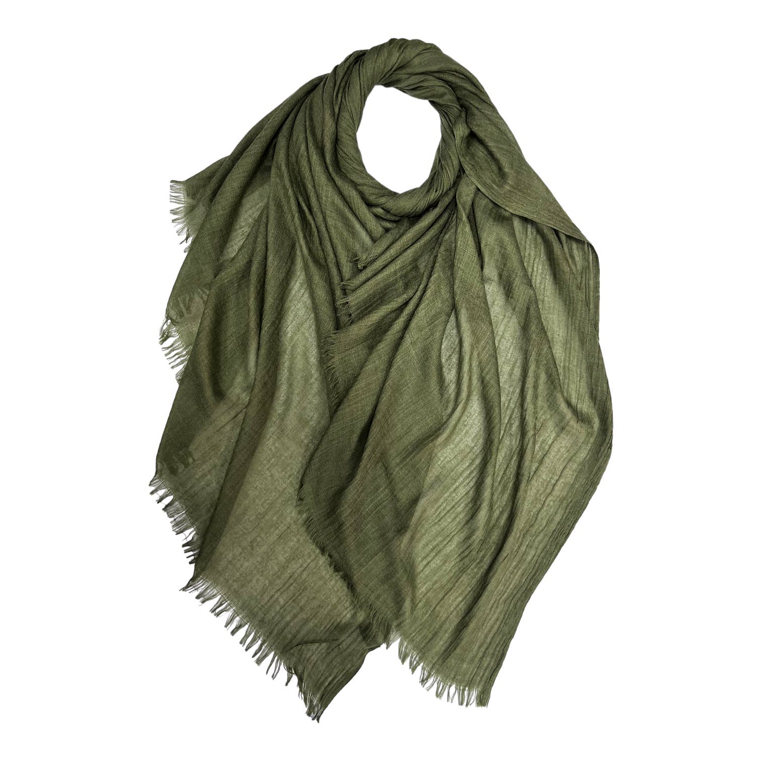 Classic plain cotton blend scarf finished with fringes - The Nancy Smillie Shop - Art, Jewellery & Designer Gifts Glasgow