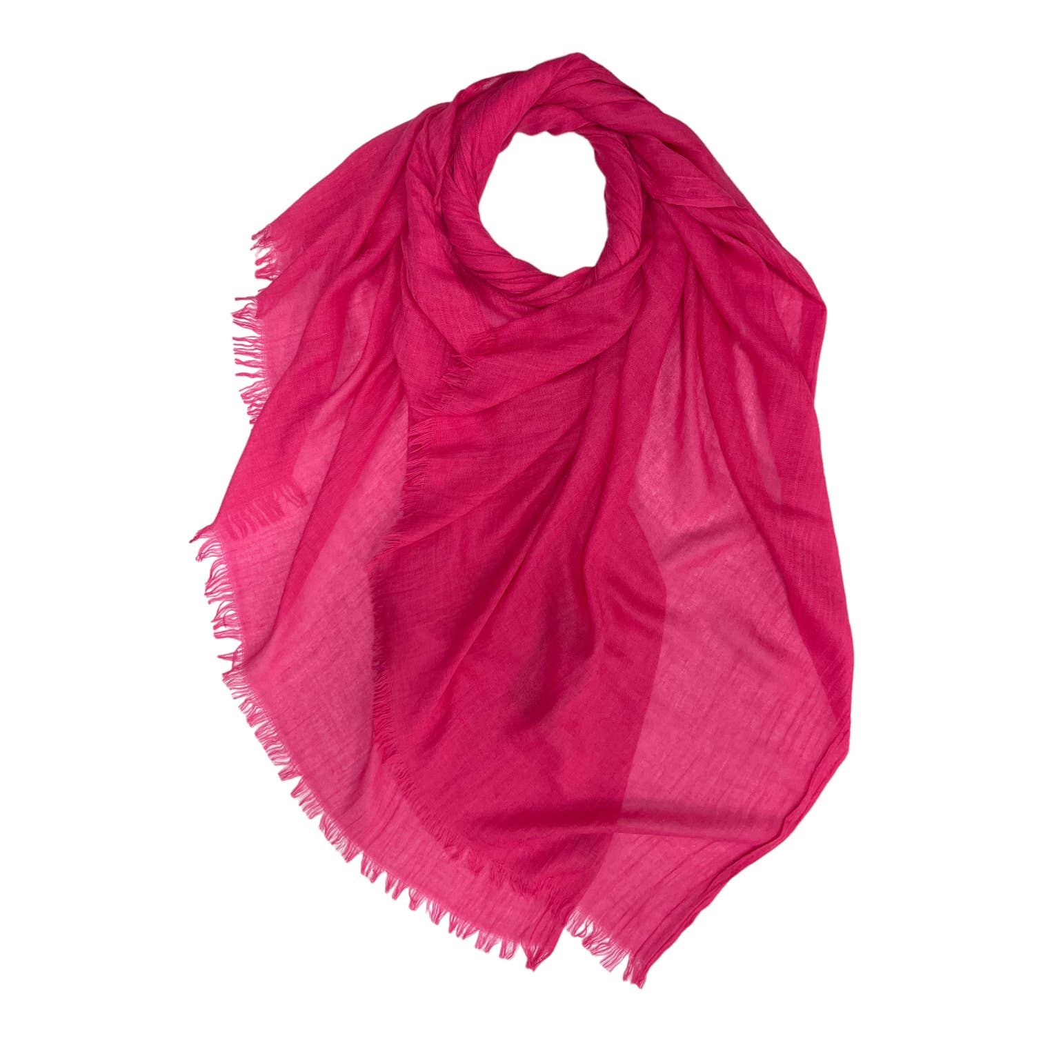 Classic plain cotton blend scarf finished with fringes - The Nancy Smillie Shop - Art, Jewellery & Designer Gifts Glasgow