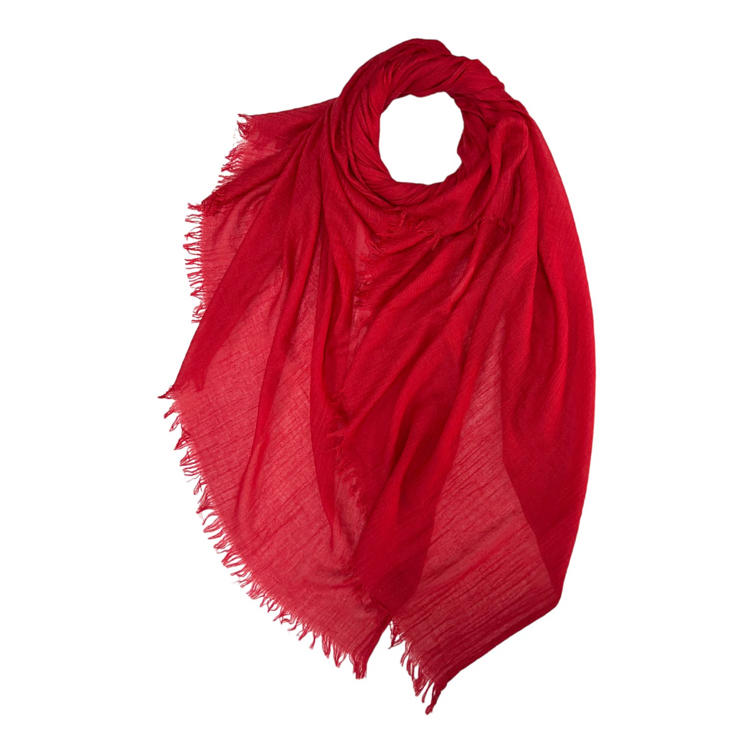 Classic plain cotton blend scarf finished with fringes - The Nancy Smillie Shop - Art, Jewellery & Designer Gifts Glasgow