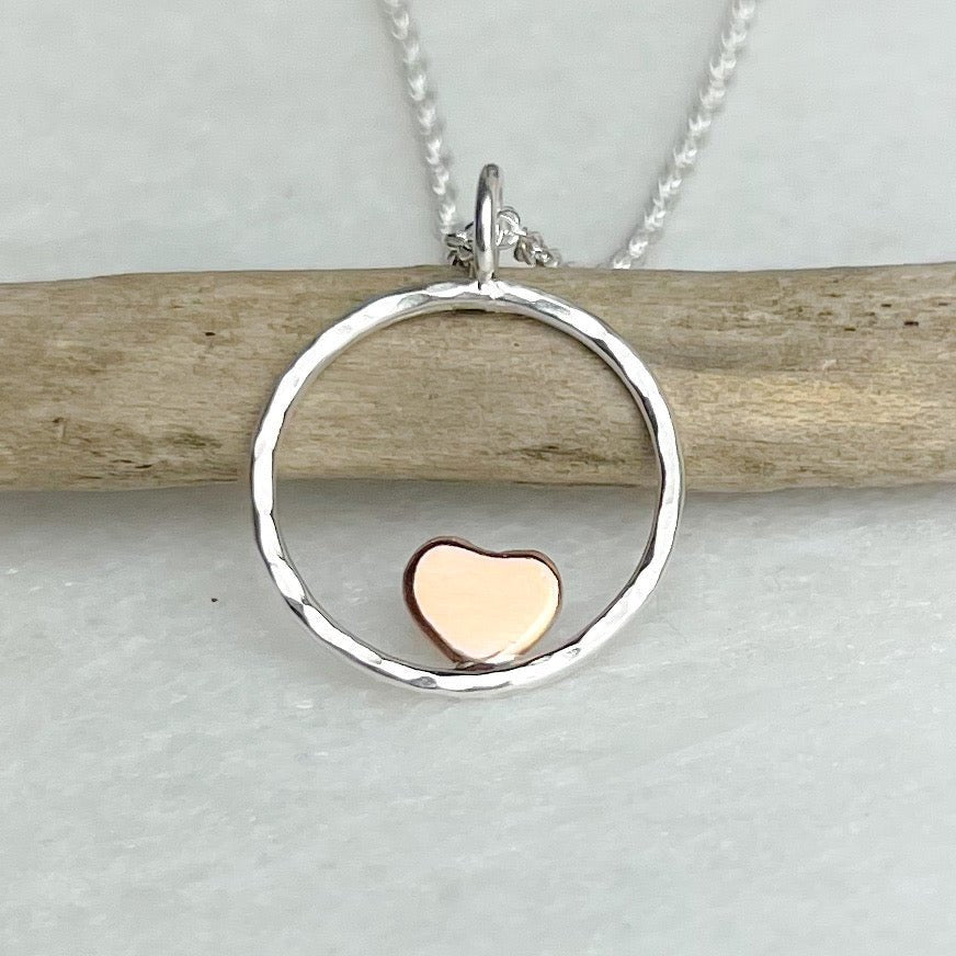 Copper Heart Hoop Necklace - The Nancy Smillie Shop - Art, Jewellery & Designer Gifts Glasgow