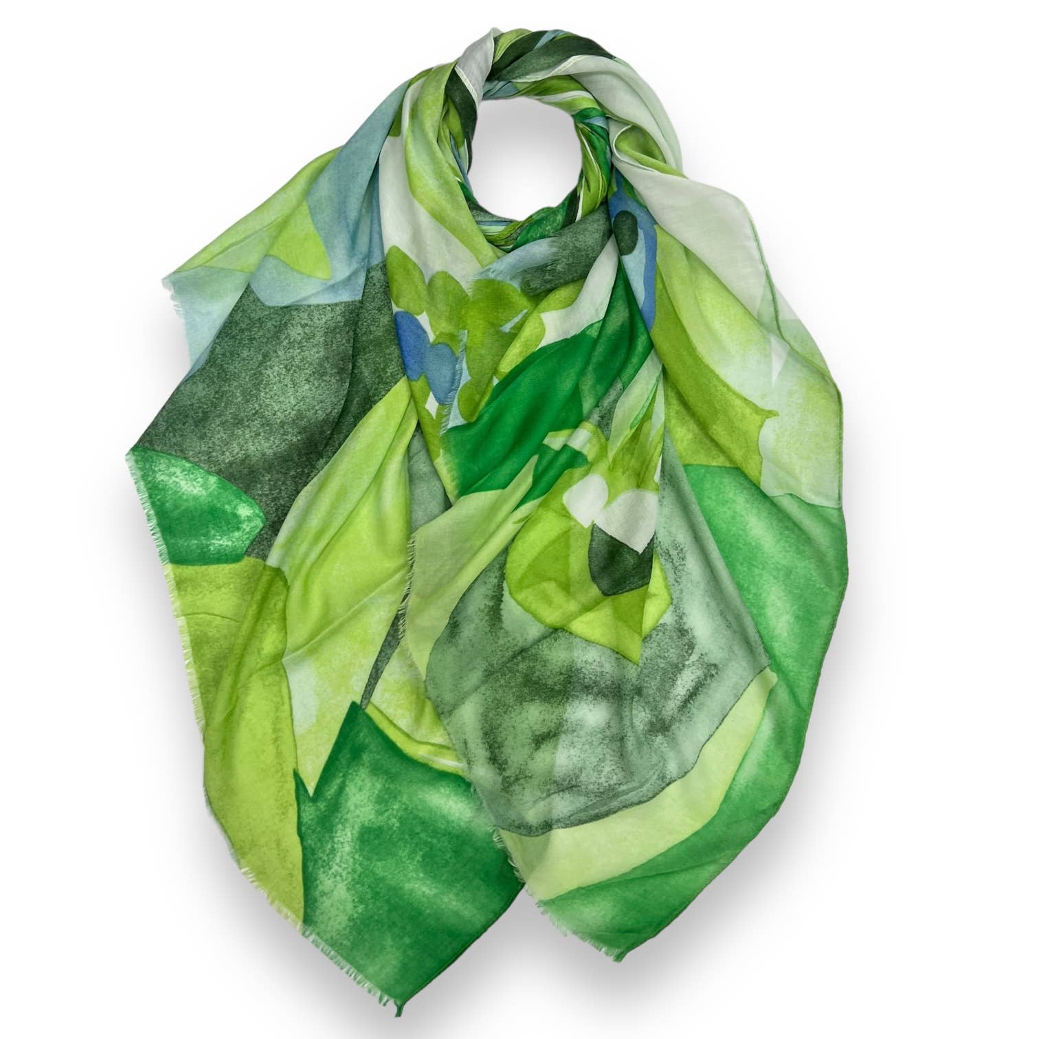 Soft Abstract painting on solid canvas scarf: Grey