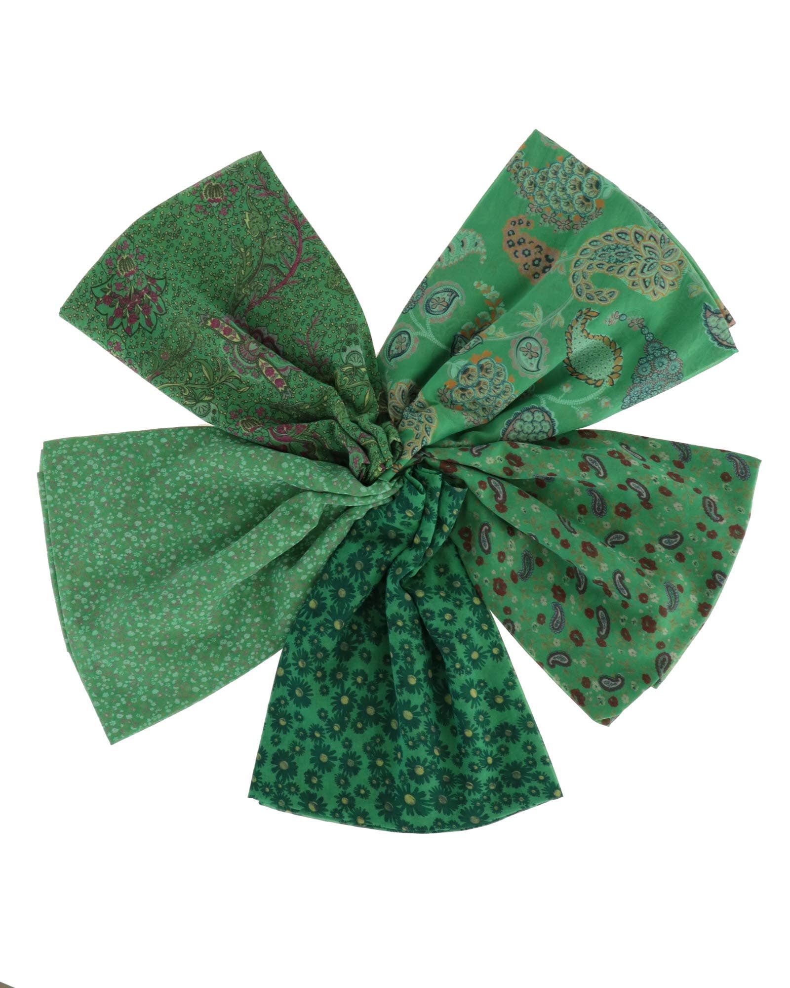 Silk and Cotton Scarf Packs: Bright Green Selection