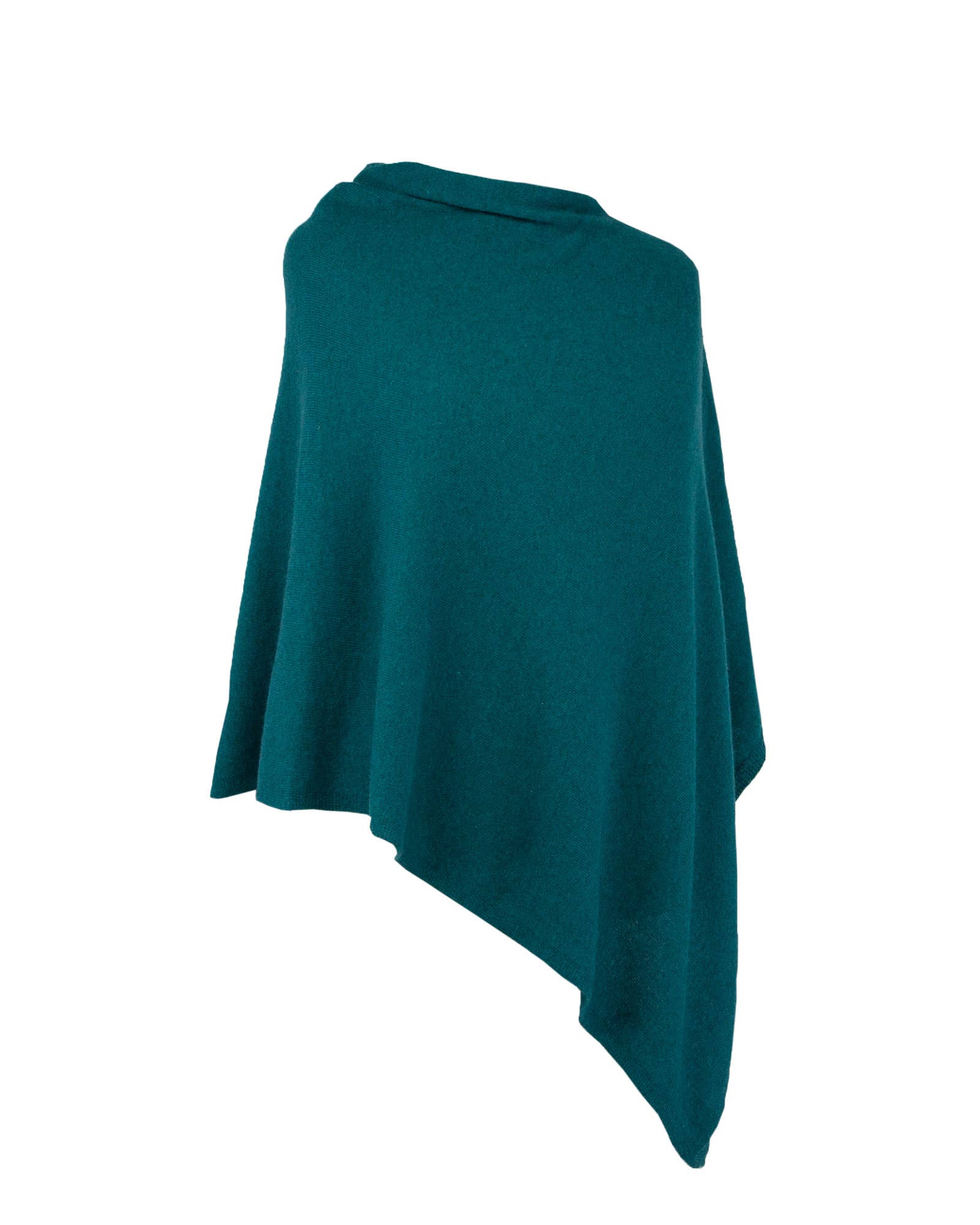 Classic Cashmere Blend Poncho: Silver