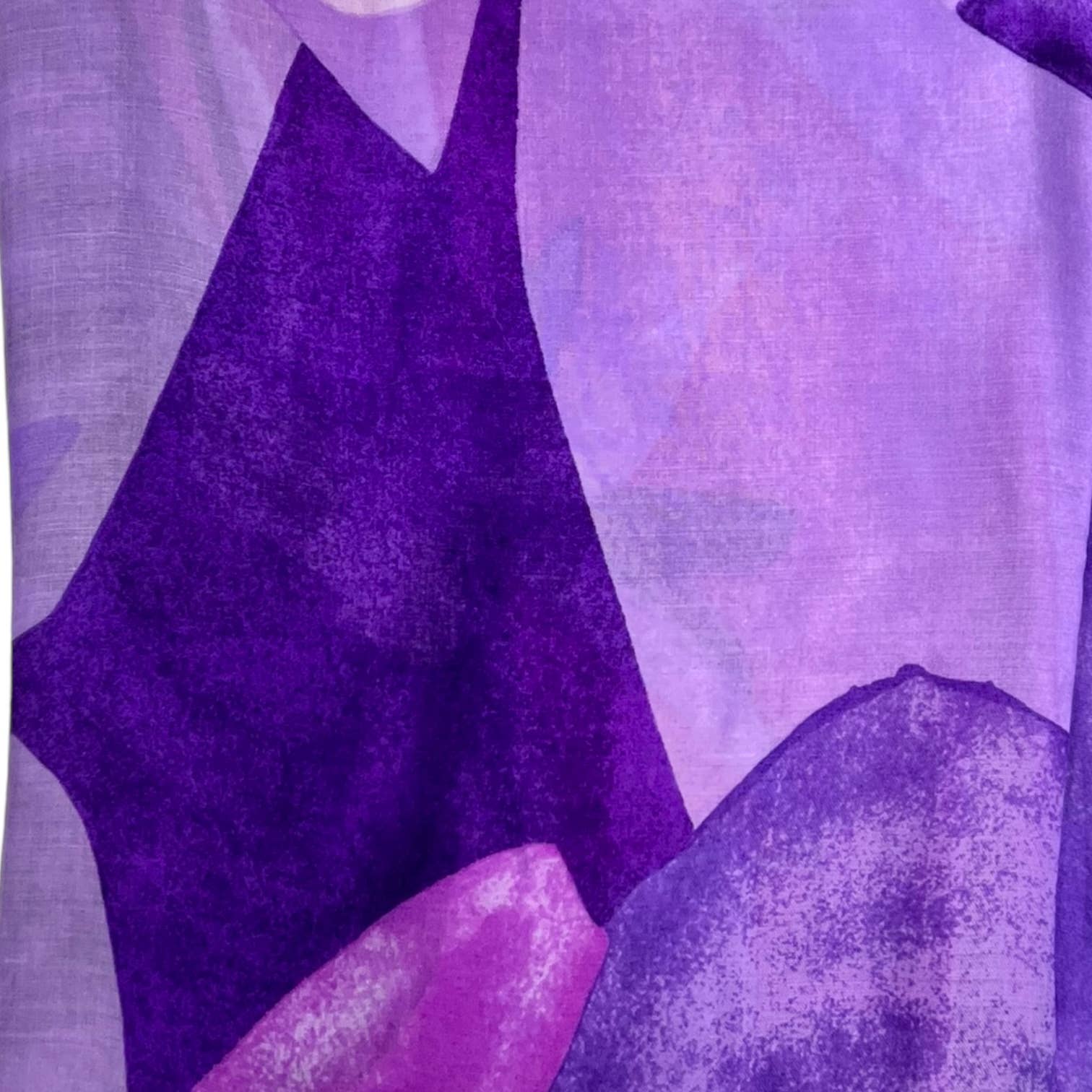 Soft Abstract painting on solid canvas scarf: Grey