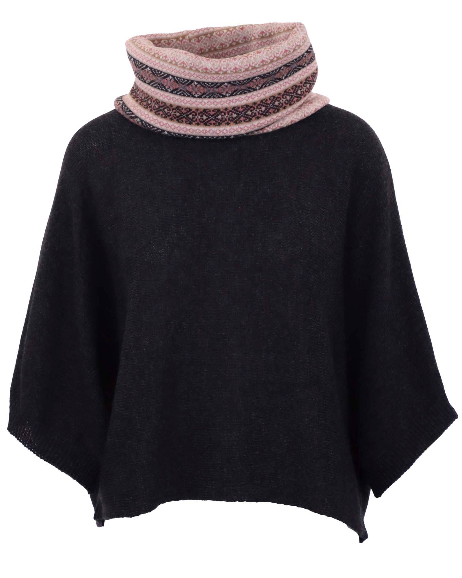 Cashmere Blend Boat Neck Tunic: Fuchsia