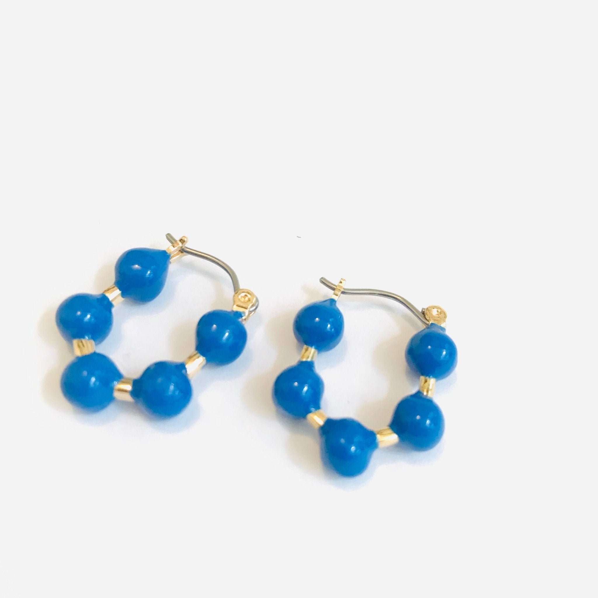 Diana Beaded Hoop Earrings - The Nancy Smillie Shop - Art, Jewellery & Designer Gifts Glasgow