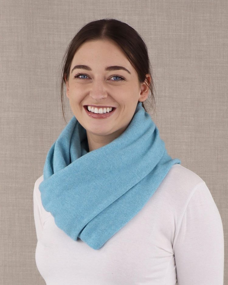 Duck Egg Blue Cashmere Blend Poncho - The Nancy Smillie Shop - Art, Jewellery & Designer Gifts Glasgow