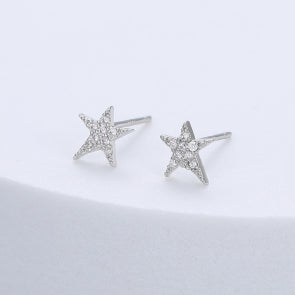 Silver Star Earrings