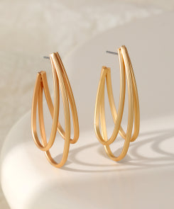 Matte Gold Earrings | The Nancy Smillie Shop - Art, Jewellery & Designer Gifts Glasgow Scotland