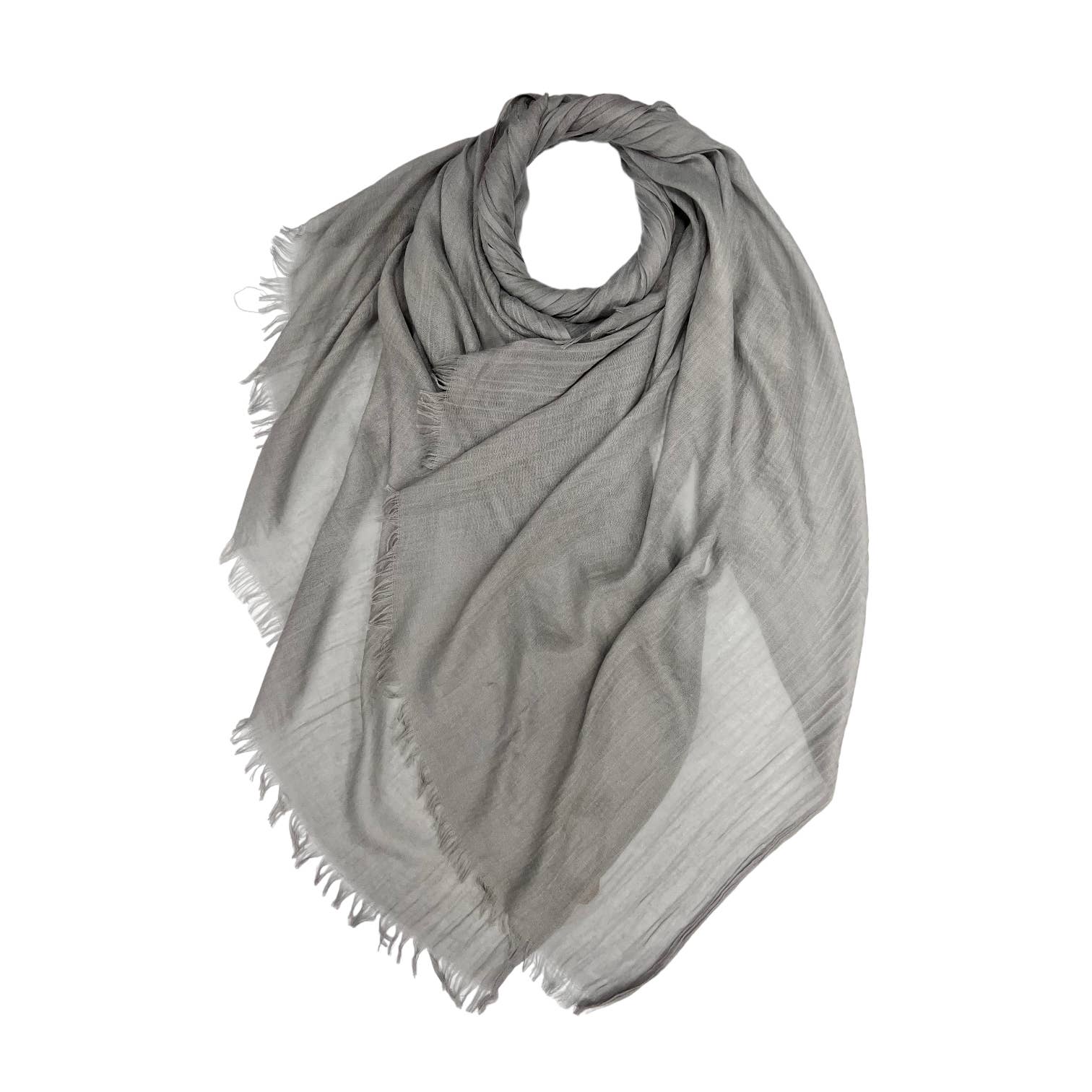 Classic plain cotton blend scarf finished with fringes: Lavender - The Nancy Smillie Shop - Art, Jewellery & Designer Gifts Glasgow