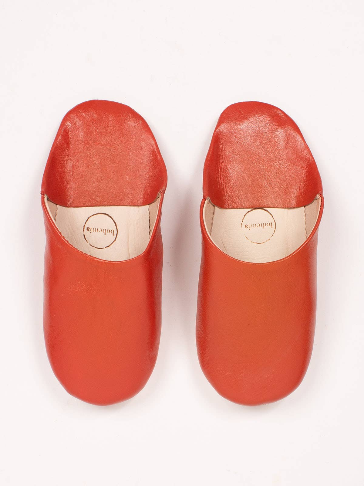 Moroccan Babouche Basic Slippers, Burnt Orange: Medium