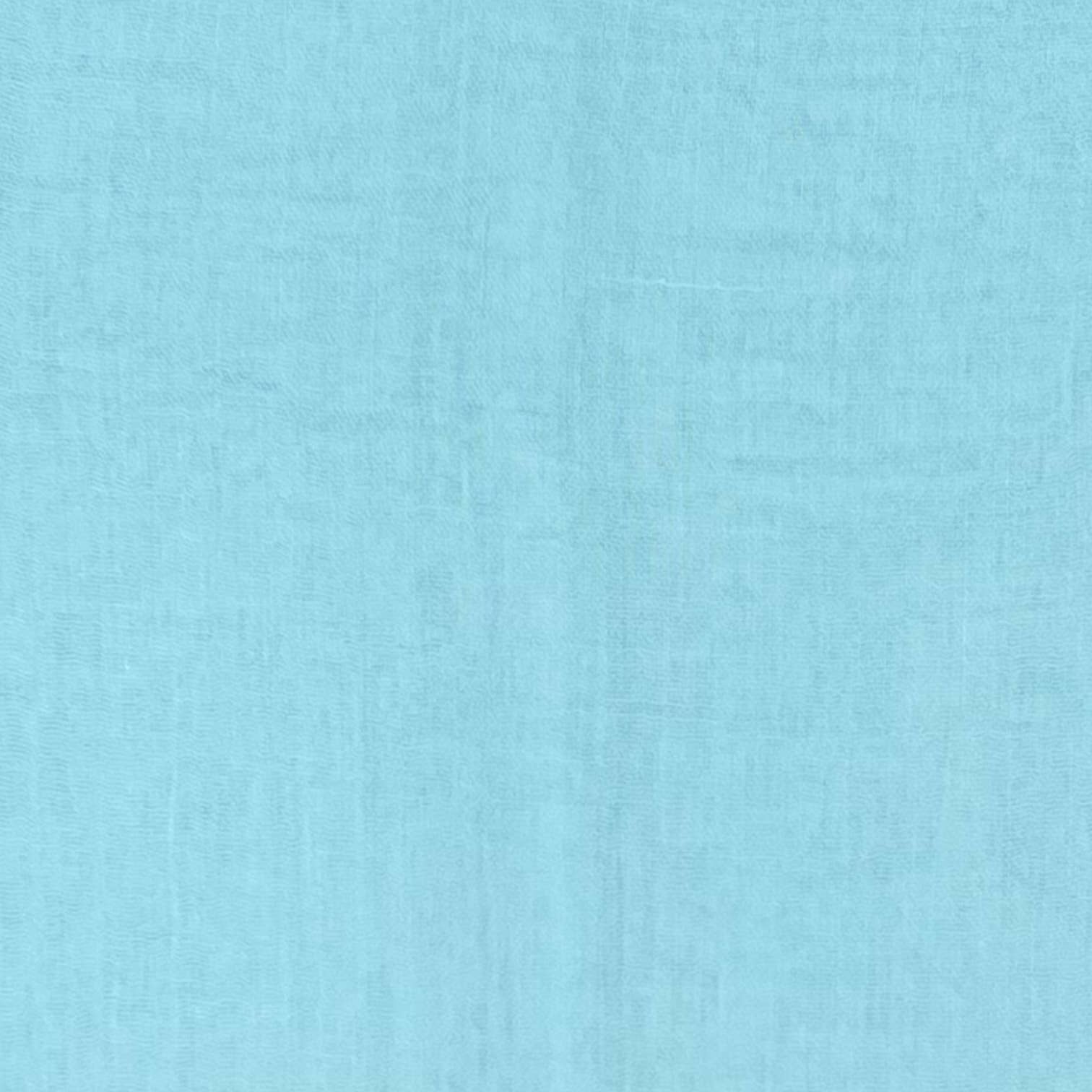 Classic plain cotton blend scarf finished with fringes: Baby blue