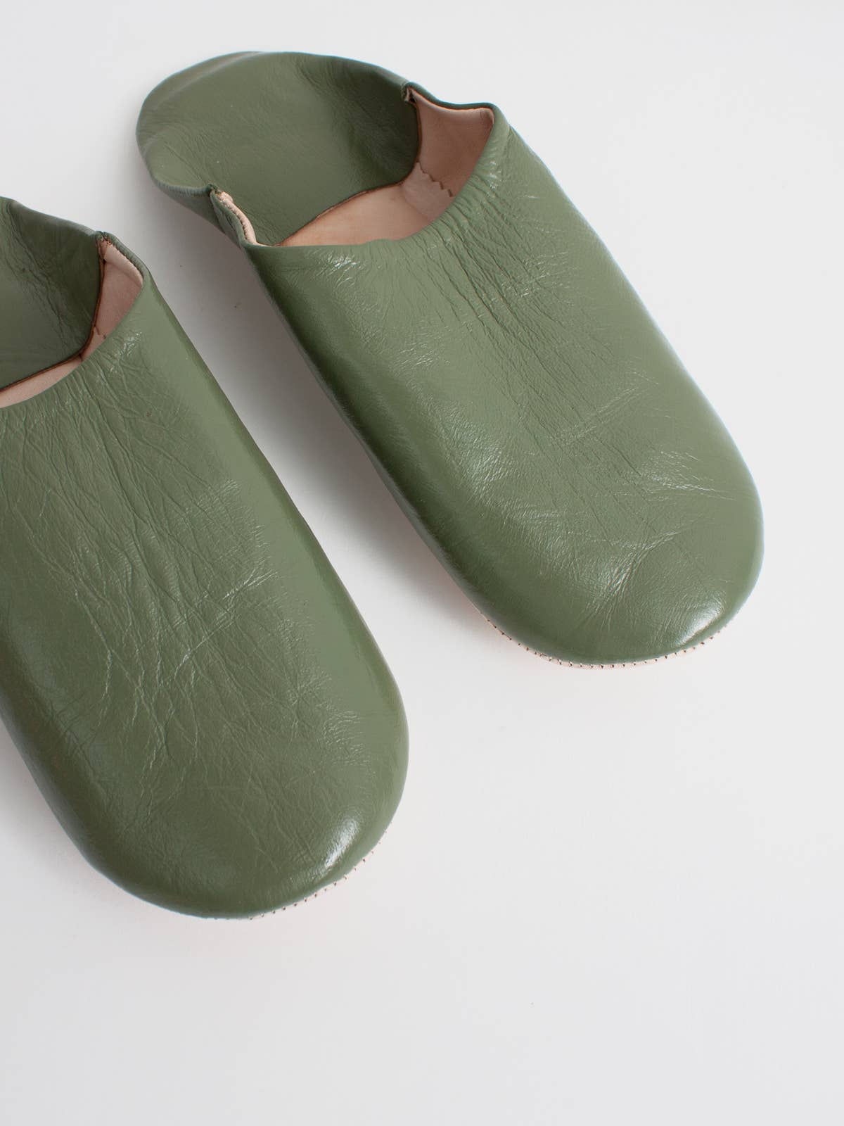 Moroccan Men's Babouche Slippers, Olive: Medium | The Nancy Smillie Shop - Art, Jewellery & Designer Gifts Glasgow Scotland