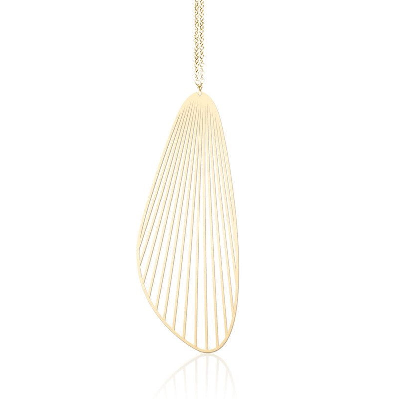 Fan Pendant L Gold - The Nancy Smillie Shop - Art, Jewellery & Designer Gifts Glasgow