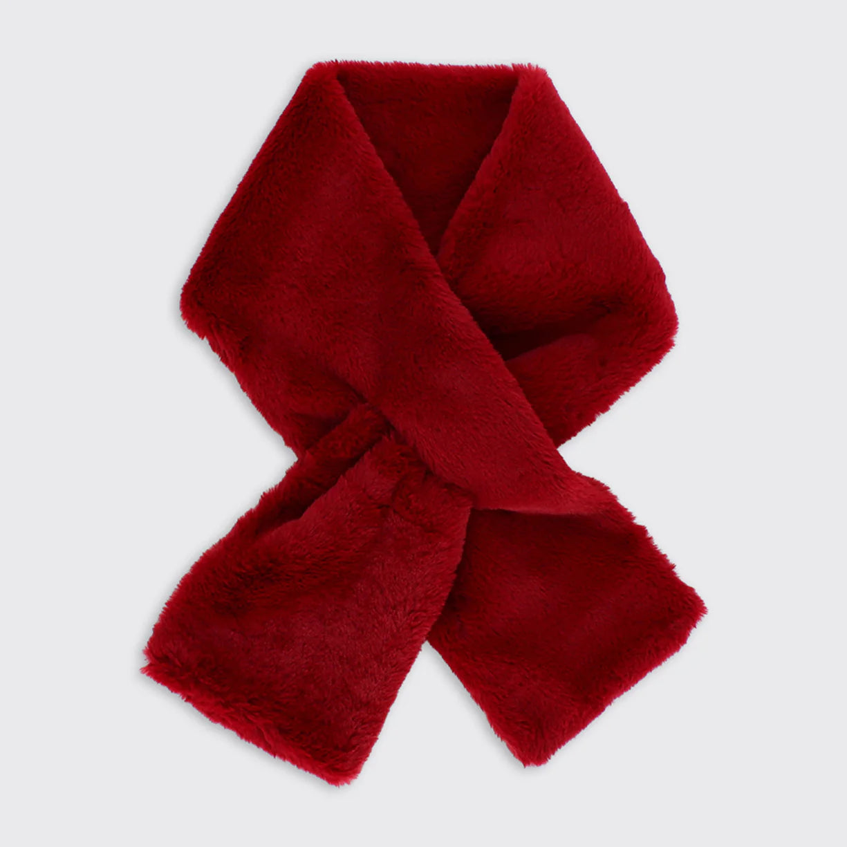 Scarlet Faux Fur Push Through Scarf | The Nancy Smillie Shop - Art, Jewellery & Designer Gifts Glasgow Scotland