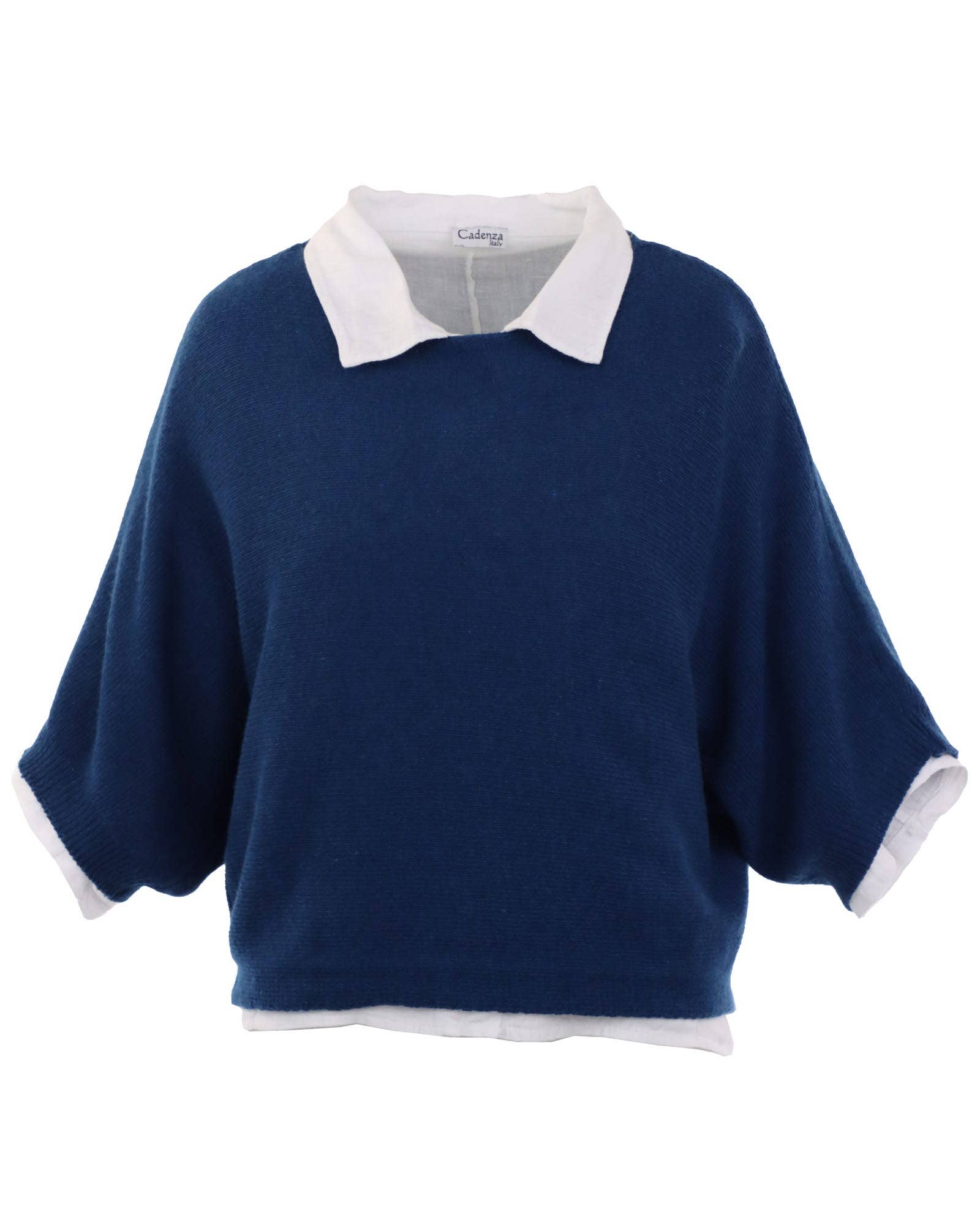 Cashmere Blend Boat Neck Tunic: French Navy | The Nancy Smillie Shop - Art, Jewellery & Designer Gifts Glasgow Scotland