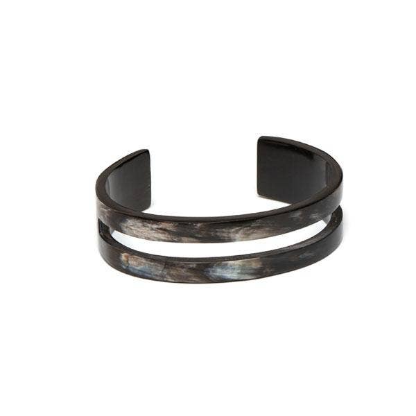 Natural Black horn cut out cuff | The Nancy Smillie Shop - Art, Jewellery & Designer Gifts Glasgow Scotland