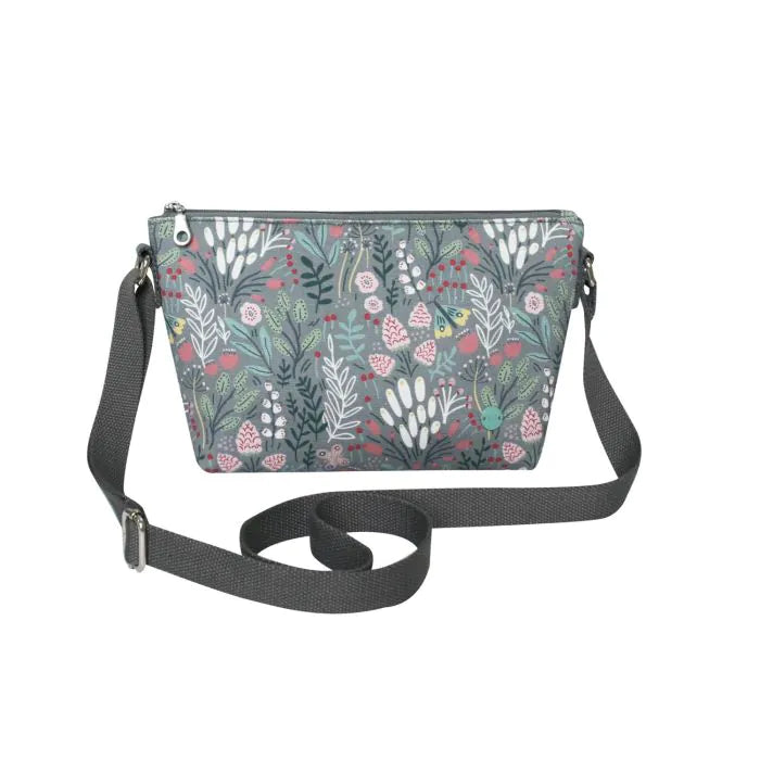 grey floral canvas willow bag | The Nancy Smillie Shop - Art, Jewellery & Designer Gifts Glasgow Scotland