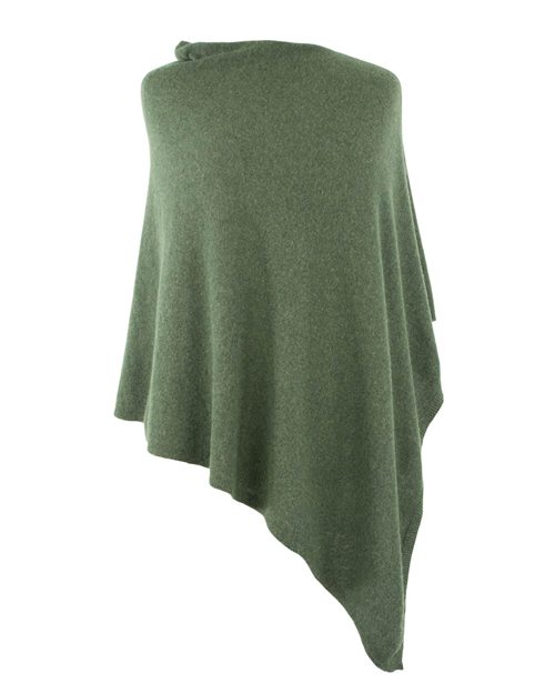 Forest Green Cashmere Blend Poncho - The Nancy Smillie Shop - Art, Jewellery & Designer Gifts Glasgow