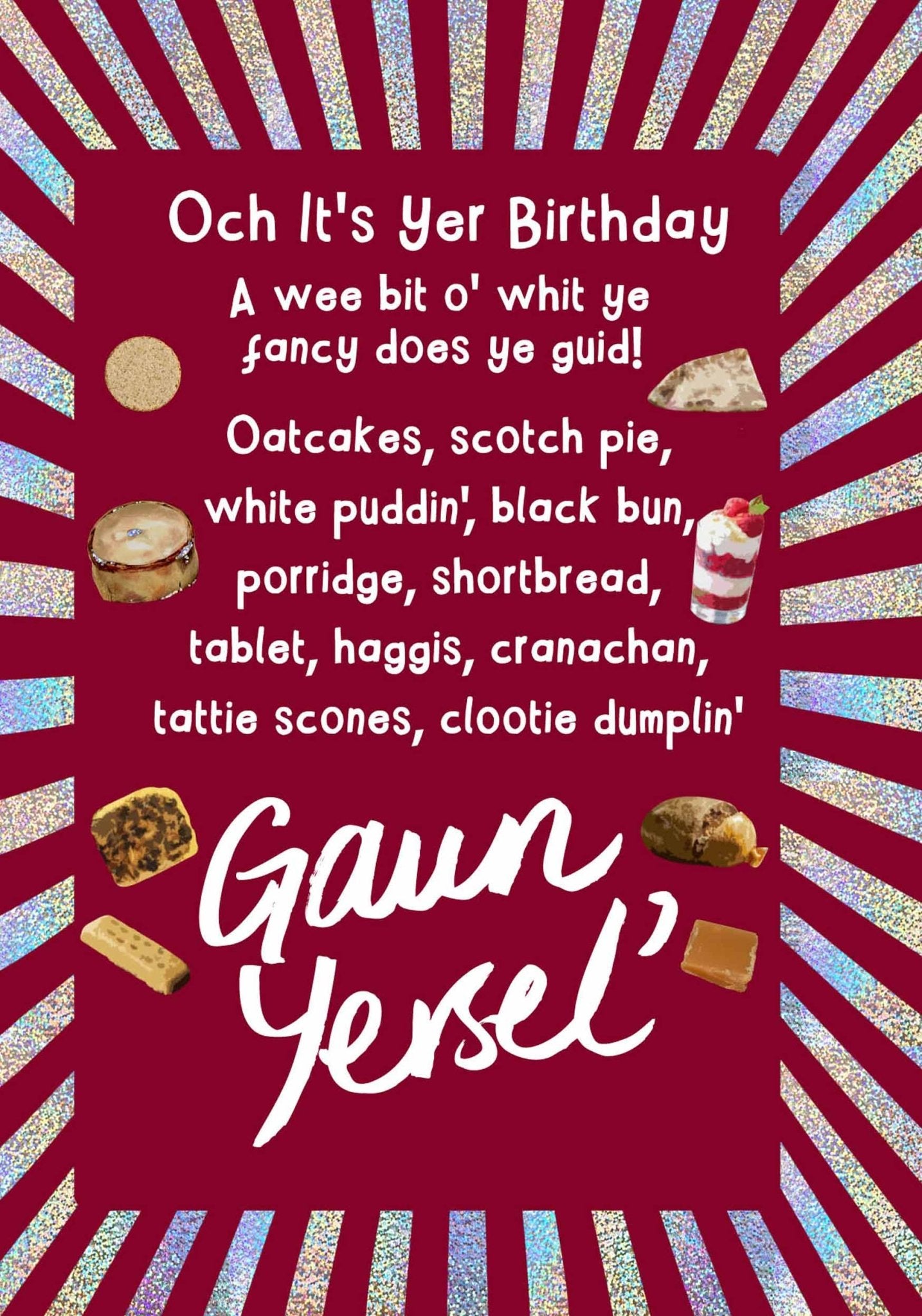 Gaun Yersel Birthday Card - The Nancy Smillie Shop - Art, Jewellery & Designer Gifts Glasgow