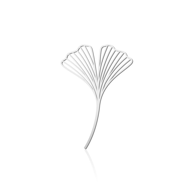 Ginkgo Brooch S Silver - The Nancy Smillie Shop - Art, Jewellery & Designer Gifts Glasgow