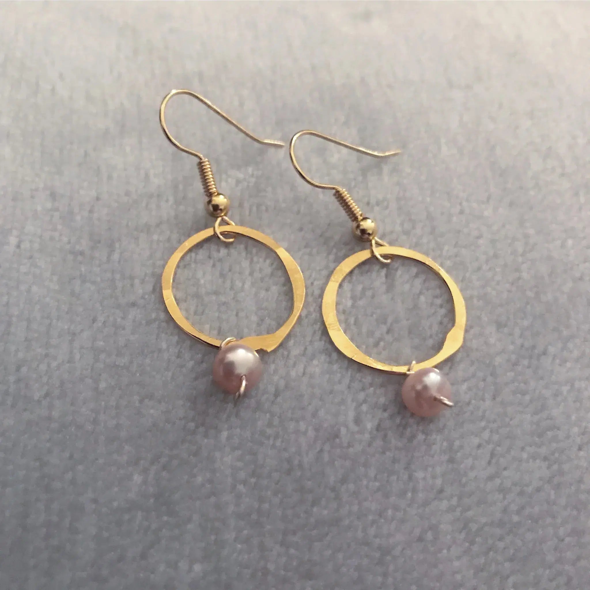 Gold Hoop and Stone Earrings - The Nancy Smillie Shop - Art, Jewellery & Designer Gifts Glasgow