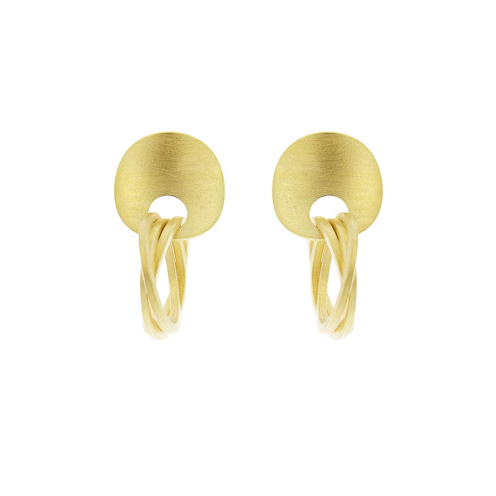 Gold Loop Studs - The Nancy Smillie Shop - Art, Jewellery & Designer Gifts Glasgow