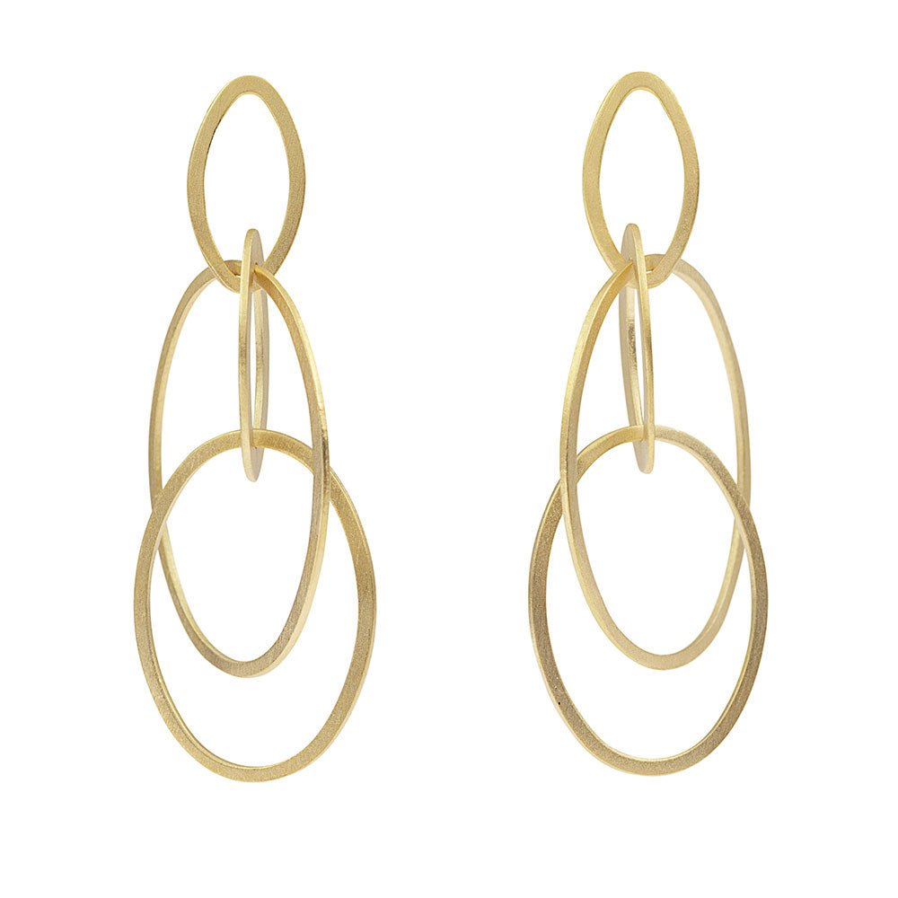 Gold Plated Drop Earrings - The Nancy Smillie Shop - Art, Jewellery & Designer Gifts Glasgow