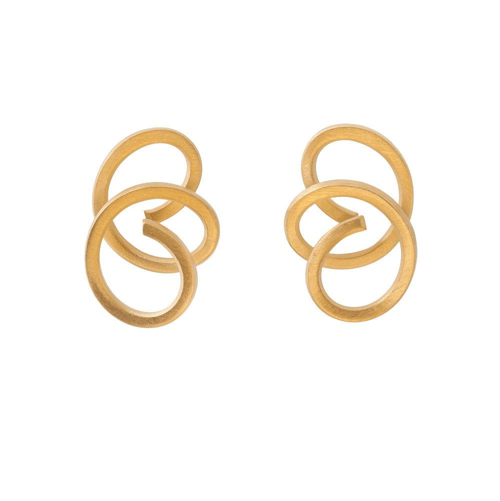 Gold Plated Loop Studs - The Nancy Smillie Shop - Art, Jewellery & Designer Gifts Glasgow