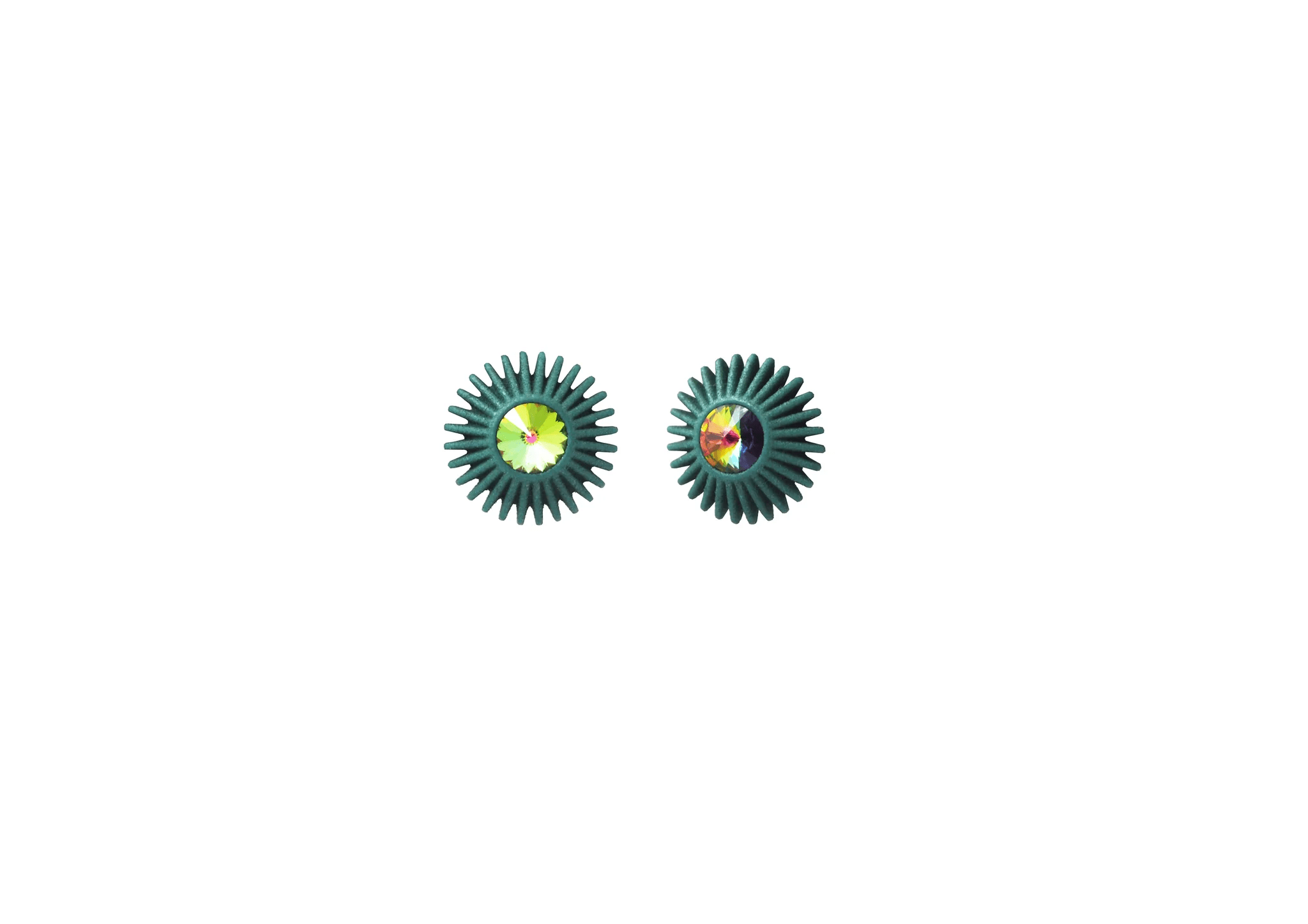 Green Crystal Studs - The Nancy Smillie Shop - Art, Jewellery & Designer Gifts Glasgow