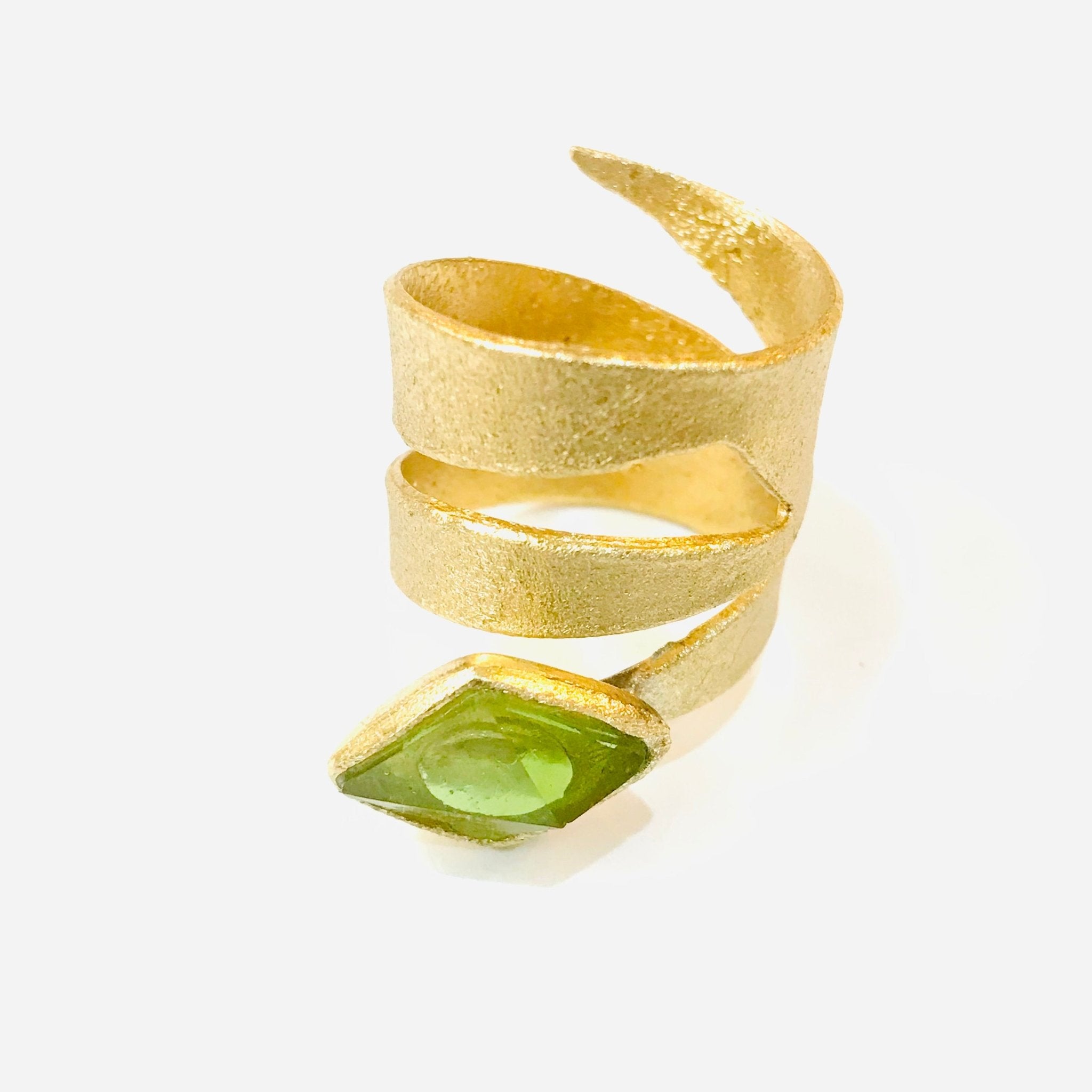 Green Stone Loop Ring - The Nancy Smillie Shop - Art, Jewellery & Designer Gifts Glasgow