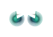 Green Wheel Earrings - The Nancy Smillie Shop - Art, Jewellery & Designer Gifts Glasgow