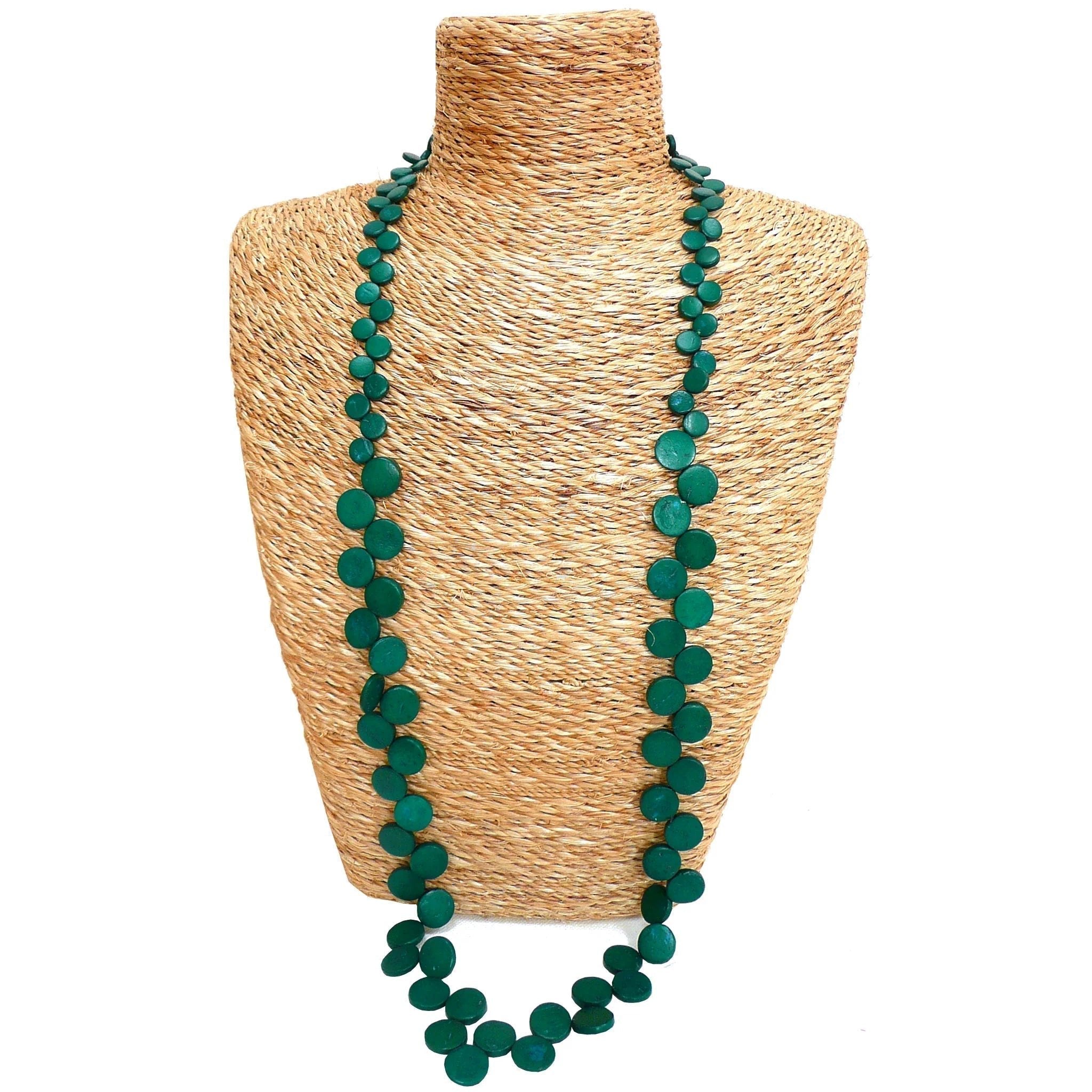 Half Coco Green Necklace - The Nancy Smillie Shop - Art, Jewellery & Designer Gifts Glasgow