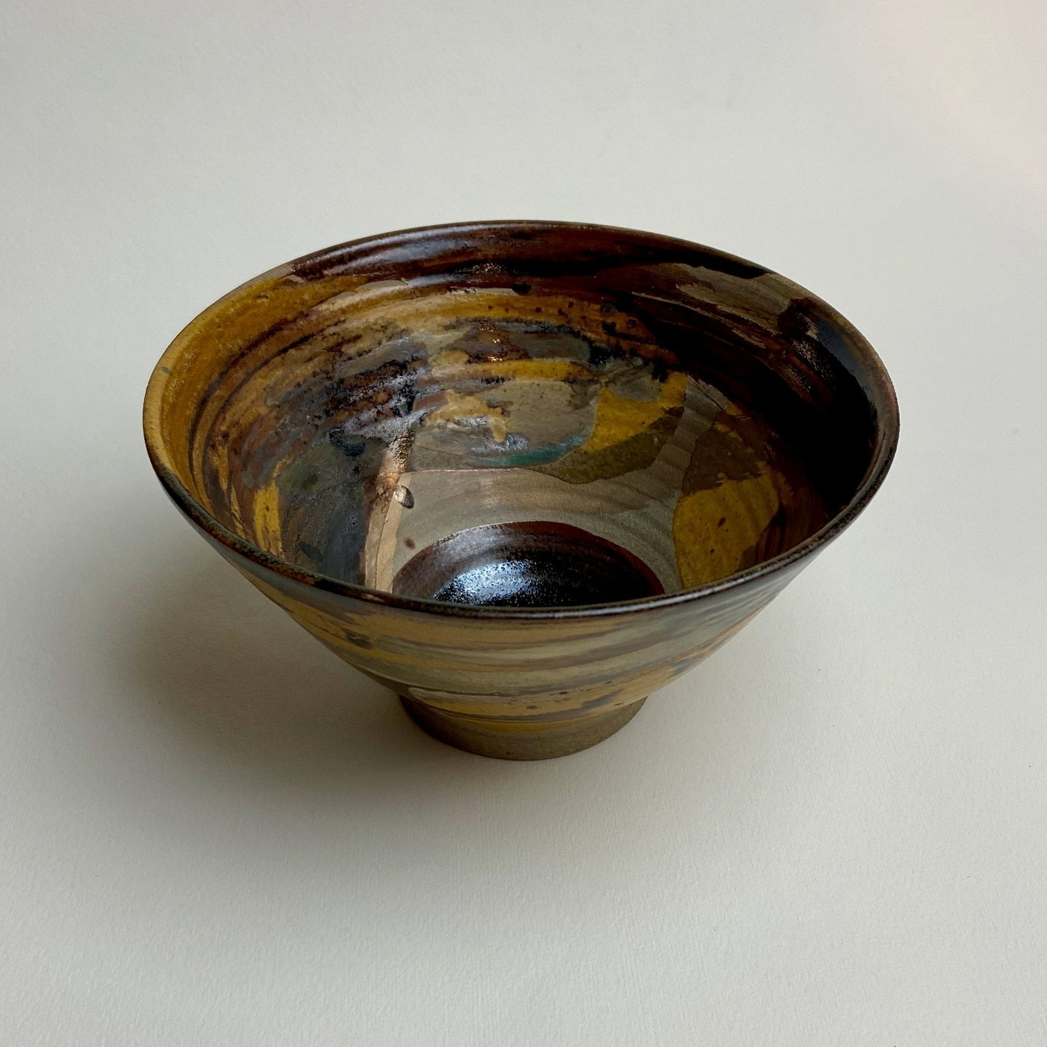 Hand Thrown Bowl With Blue and Gold - The Nancy Smillie Shop - Art, Jewellery & Designer Gifts Glasgow