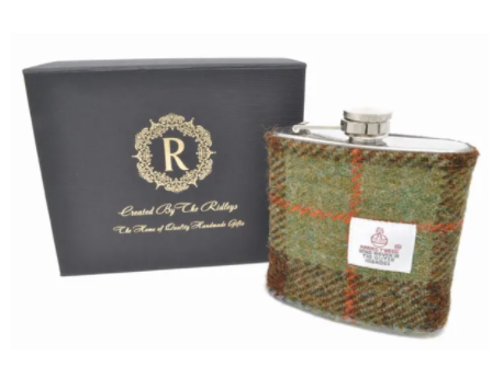 Harris Tweed Hip Flask -MacLeod - The Nancy Smillie Shop - Art, Jewellery & Designer Gifts Glasgow